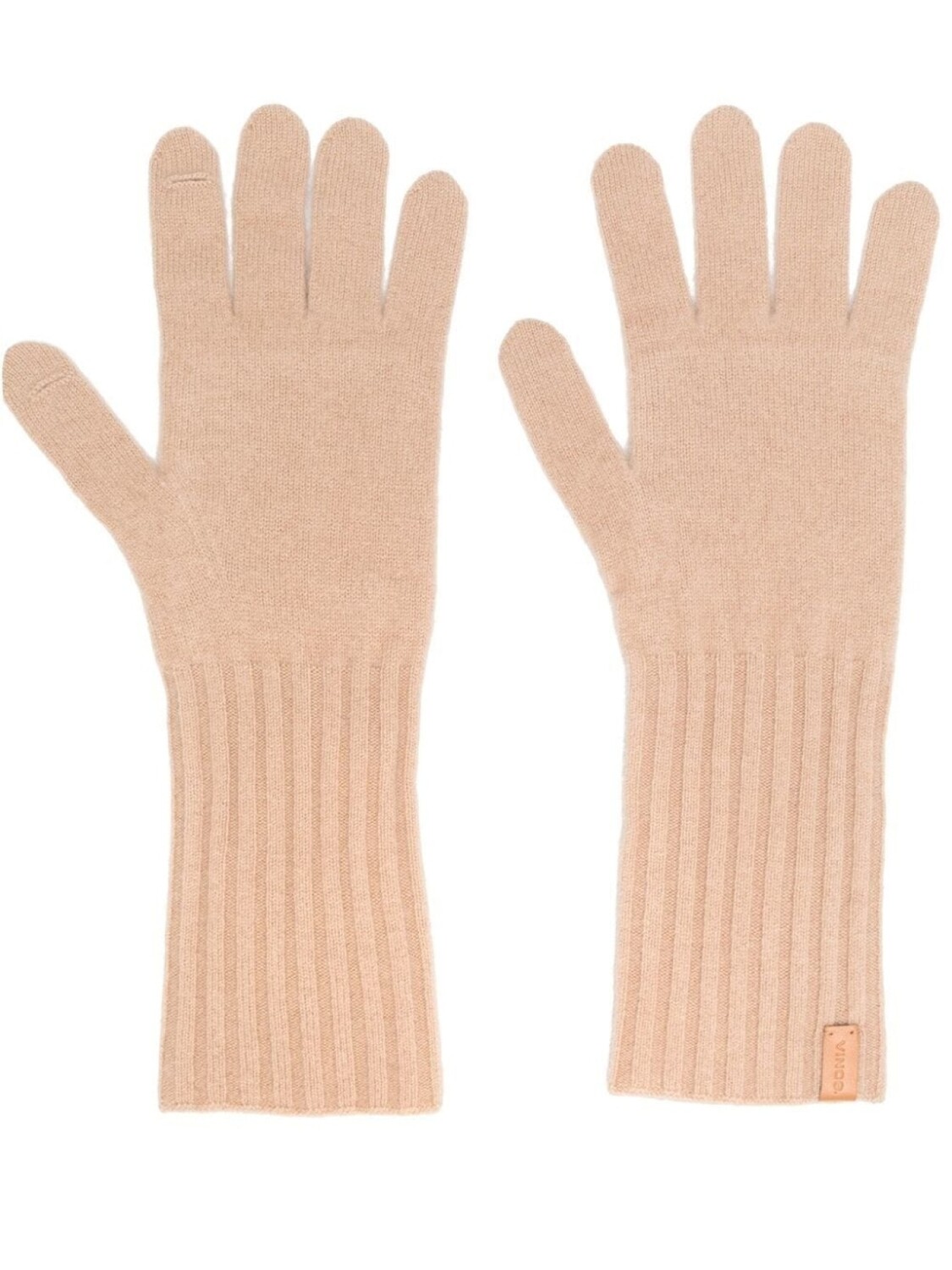 

Vince knitted cashmere gloves, коричневый