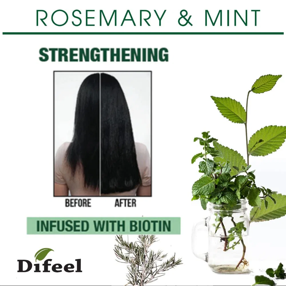 Укрепляющий шампунь с мятой и розмарином «Peppermint & Rosemary Strengthening» от Difeel — фото 3