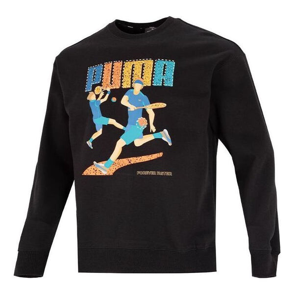 

Футболка tennis club graphic long sleeve tee 'black' Puma, черный