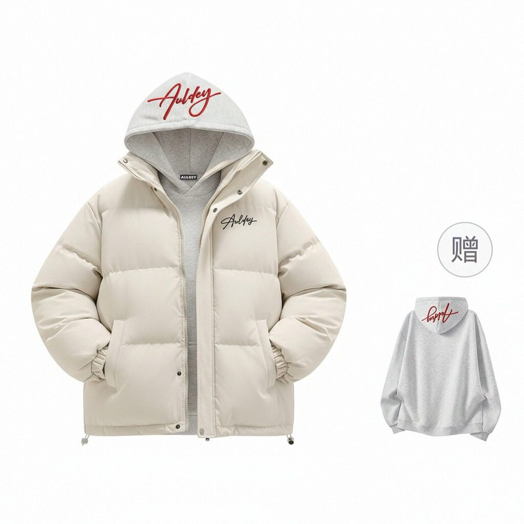 

Пуховик Unisex Stand Collar Moderate Padded AULDEY, оранжевый heavyweight fleece-lined hoodies & sweatshirts (good-looking)