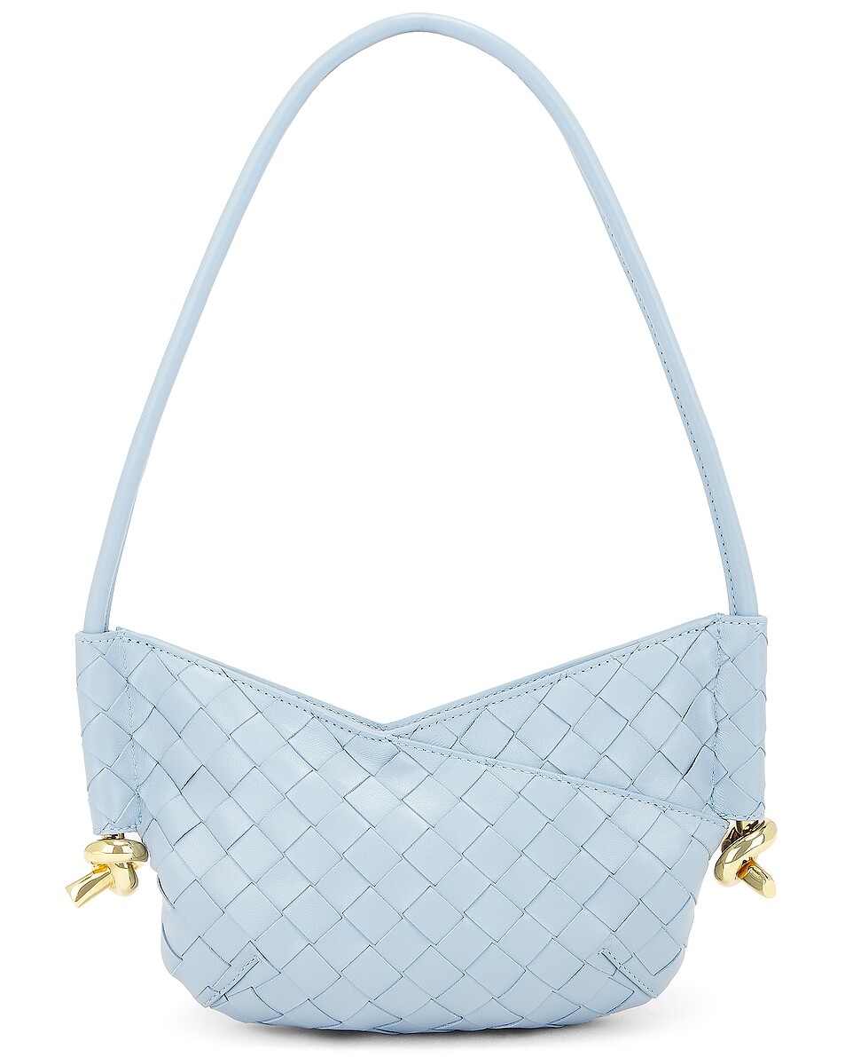 

Маленькая сумка Солнцестояния Bottega Veneta, цвет Ice & Muse Brass