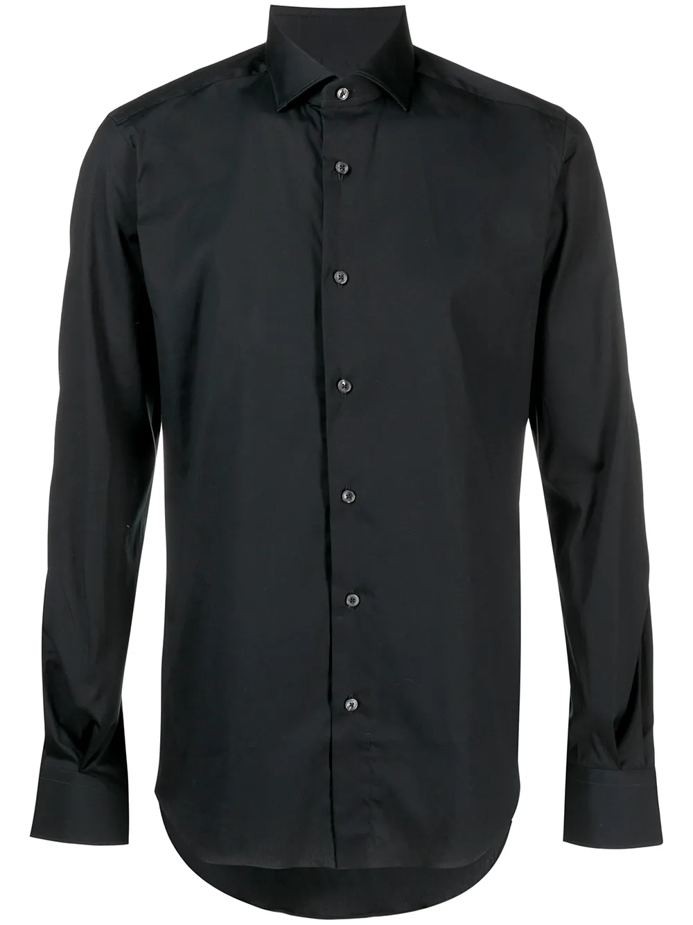 

Рубашка узкого кроя с заостренным воротником Xacus, черный