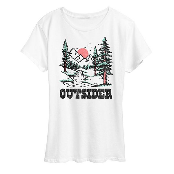 

Футболка с принтом Women's outsider trees mountains Licensed Character