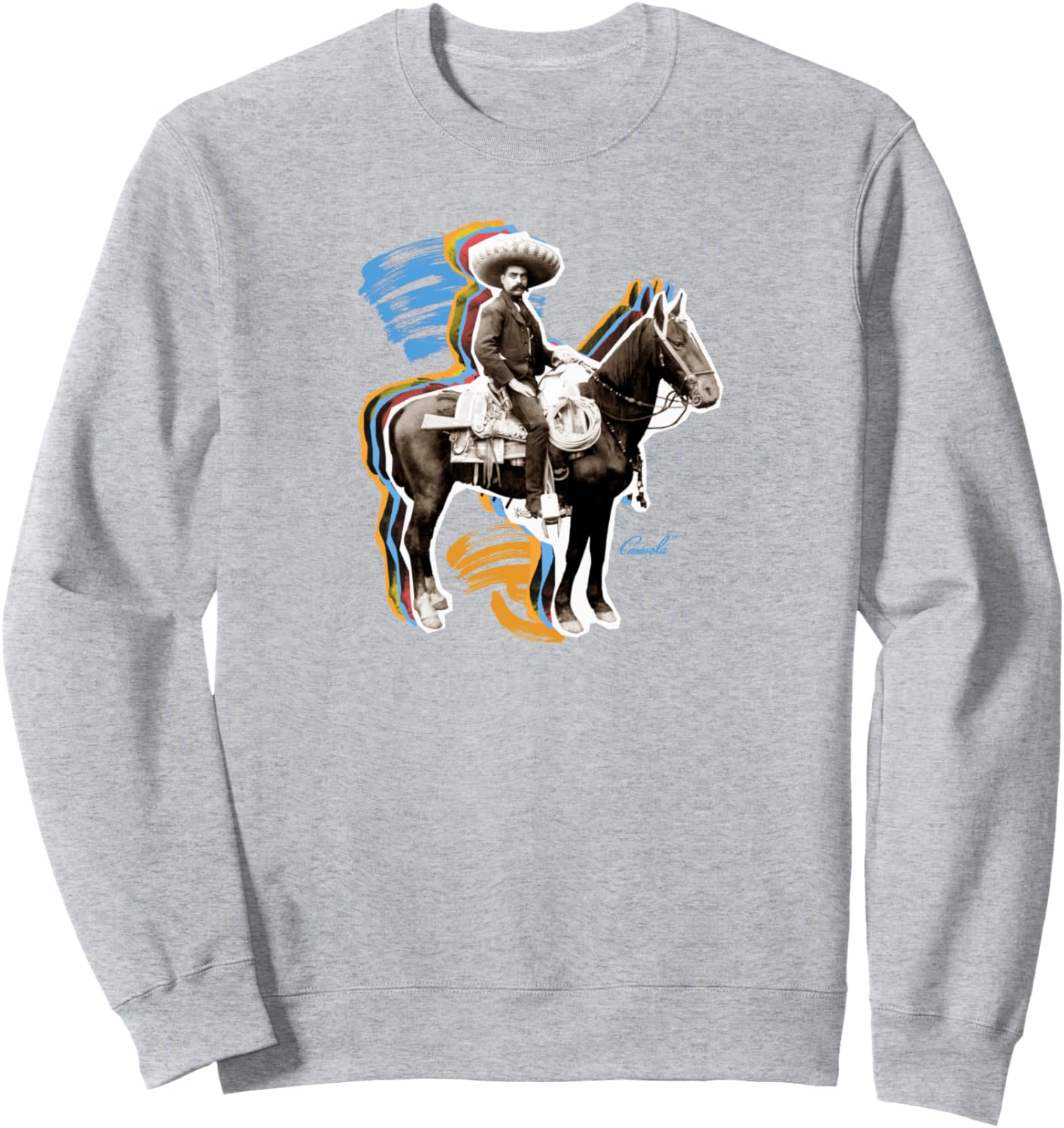 

Красочная толстовка с дизайном Casa Sola, Мексиканская революция и наследие Casasola, серый