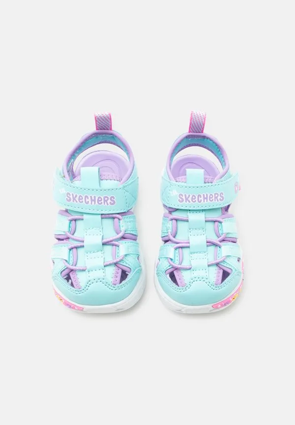 Игровая сцена, сандалии для брызг Skechers, Turquoise/Lavender — фото 4