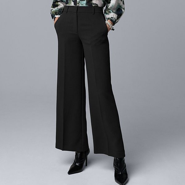

Брюки Petite wide leg Simply Vera Vera Wang, Black