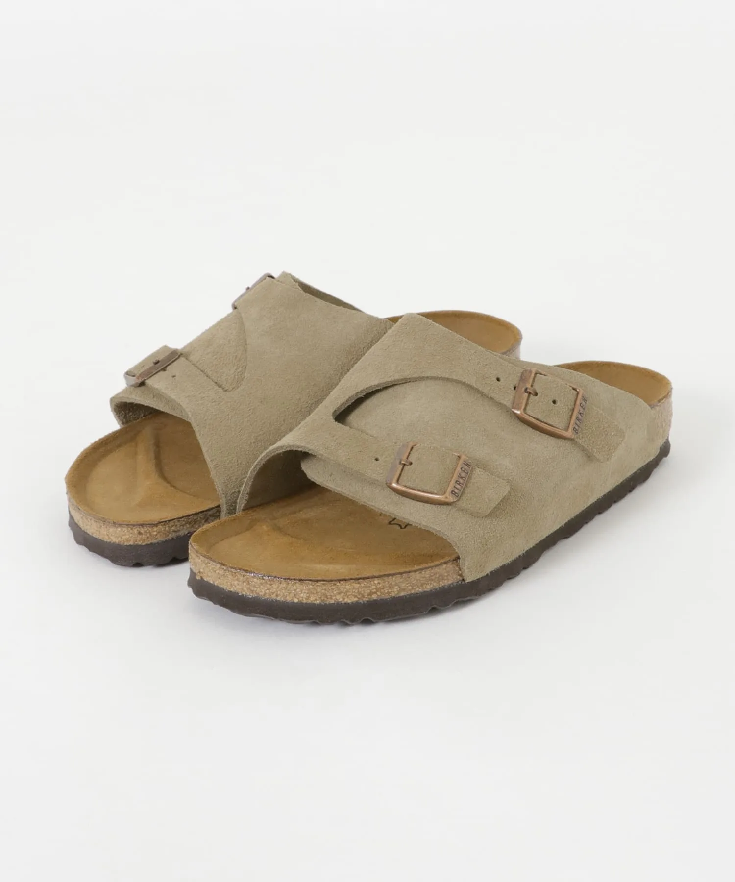 Мужские сандалии Zurich Narrow BIRKENSTOCK замша бежевые — фото 2