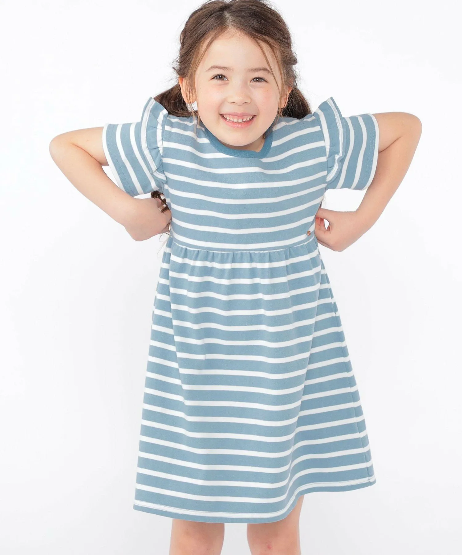 Детское платье SHIPS: 100–130 см / Платье с оборками по краю SHIPS KIDS, Light blue — фото 3