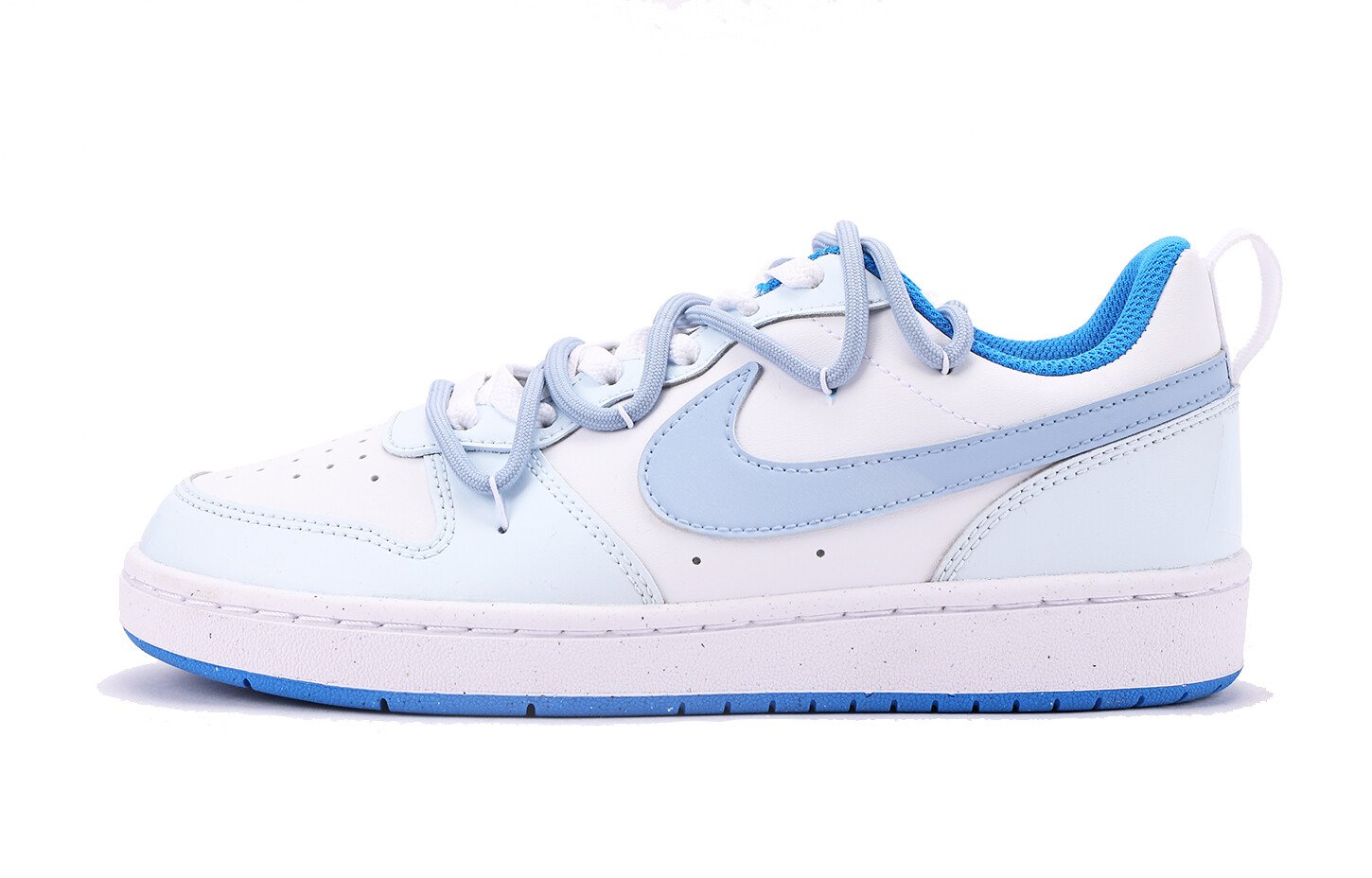 

Кроссовки Nike Court Borough Skateboard Shoes Women's Low-Top White Blue, Синий, Кроссовки Nike Court Borough Skateboard Shoes Women's Low-Top White Blue