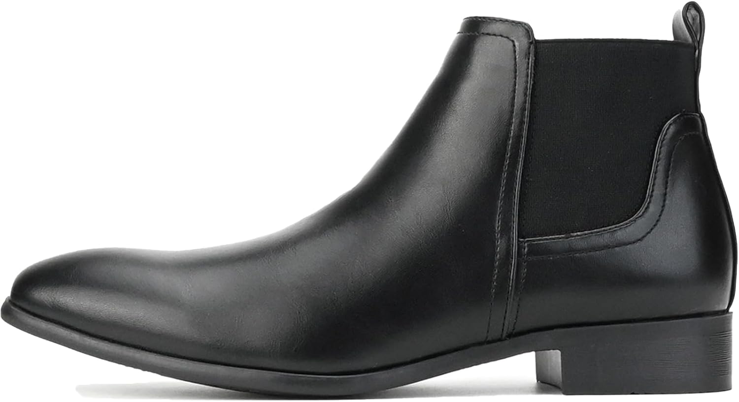 

Мужские ретро кожаные челси с заостренным носком, низким массивным каблуком и эластичной лентой, модные ботинки с низким каблуком, легкие ботинки-чукка на подъеме, деловые, повседневные, водонепроницаемые ботинки до щиколотки Adkgbe, черный