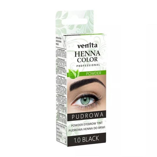 

Порошковая хна для бровей, 1.0 Черный, 4г Venita, Henna Color Powder