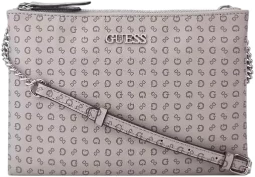 

Сумка-мессенджер GUESS Factory Tidewood Logo с двойной молнией и мини-ремешком через плечо