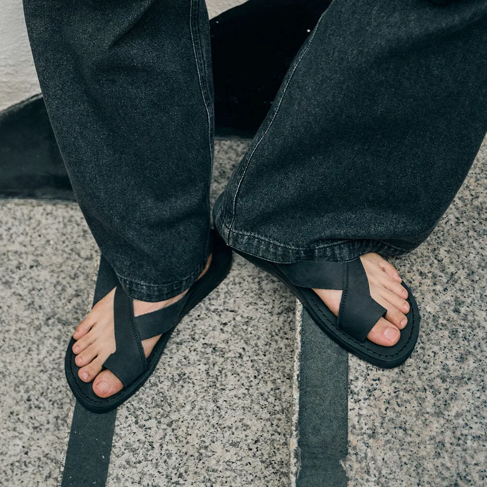 Мужские сандалии Echo чёрные от Jerusalem Sandals