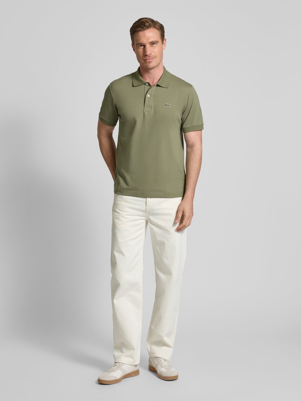 

Джинсы прямого кроя с пятью карманами Lacoste, кремовый