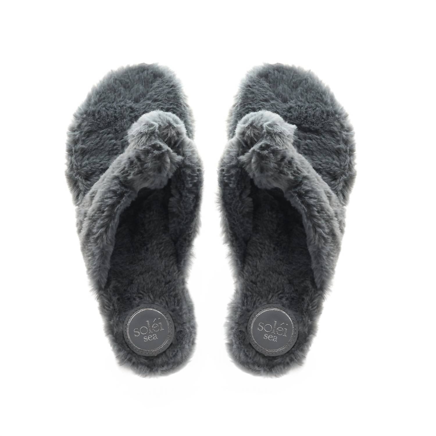 Искусственный мех, шлепанцы Flip Flop в цвете норка Solei sea, Mink — фото 4