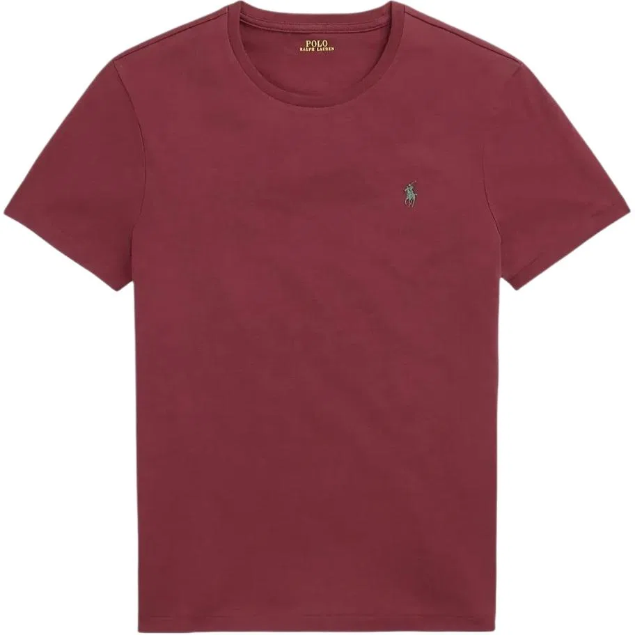 Футболка с вышивкой пони Polo Ralph Lauren бордово-красная