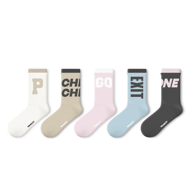 

Носки Crew Fall Unisex, набор из 5 пар Primeet, american letter style crew socks combo-5 pack