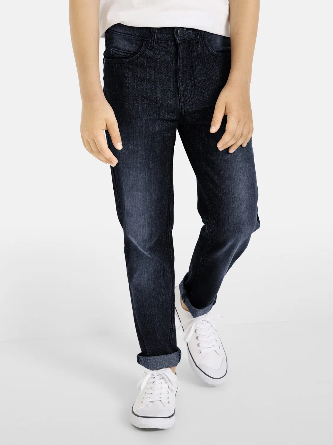 Джинсы Bonprix Slim fit синего цвета — фото 4