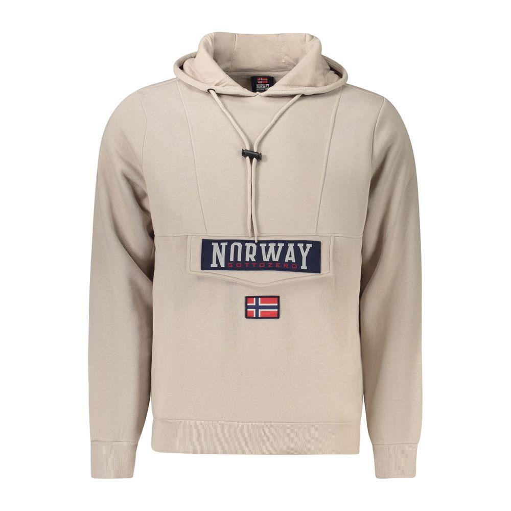 

Бежевый хлопковый мужской свитер Geographical Norway
