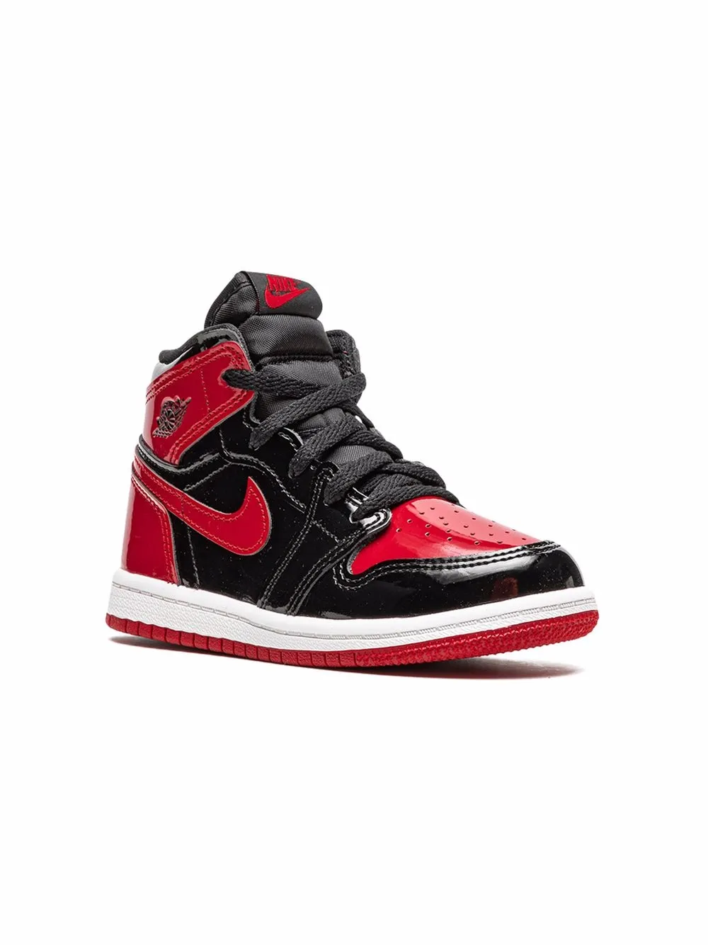 

Кроссовки Air Jordan 1 Retro Bred Patent Jordan Kids, черный