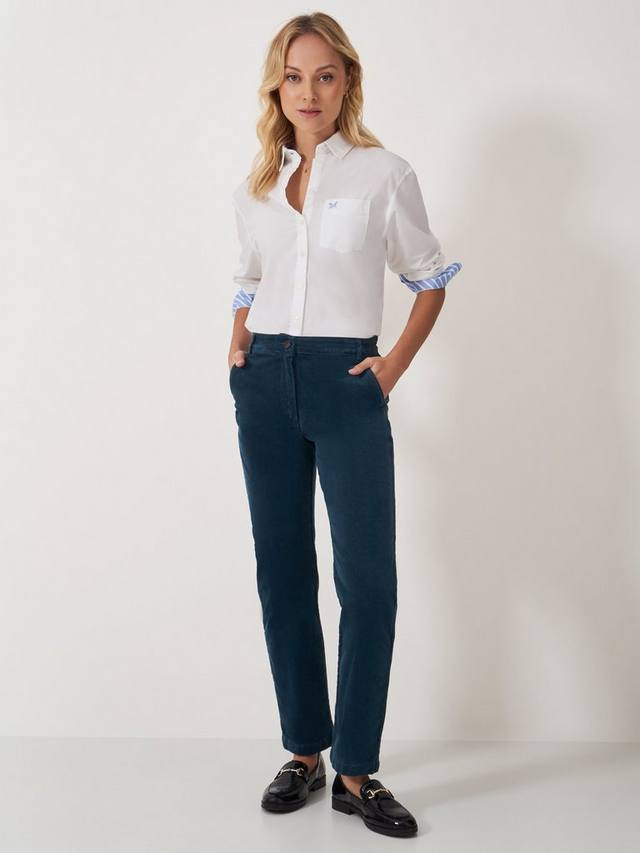 

Зауженные свободные вельветовые брюки Crew Clothing, цвет Aqua Blue