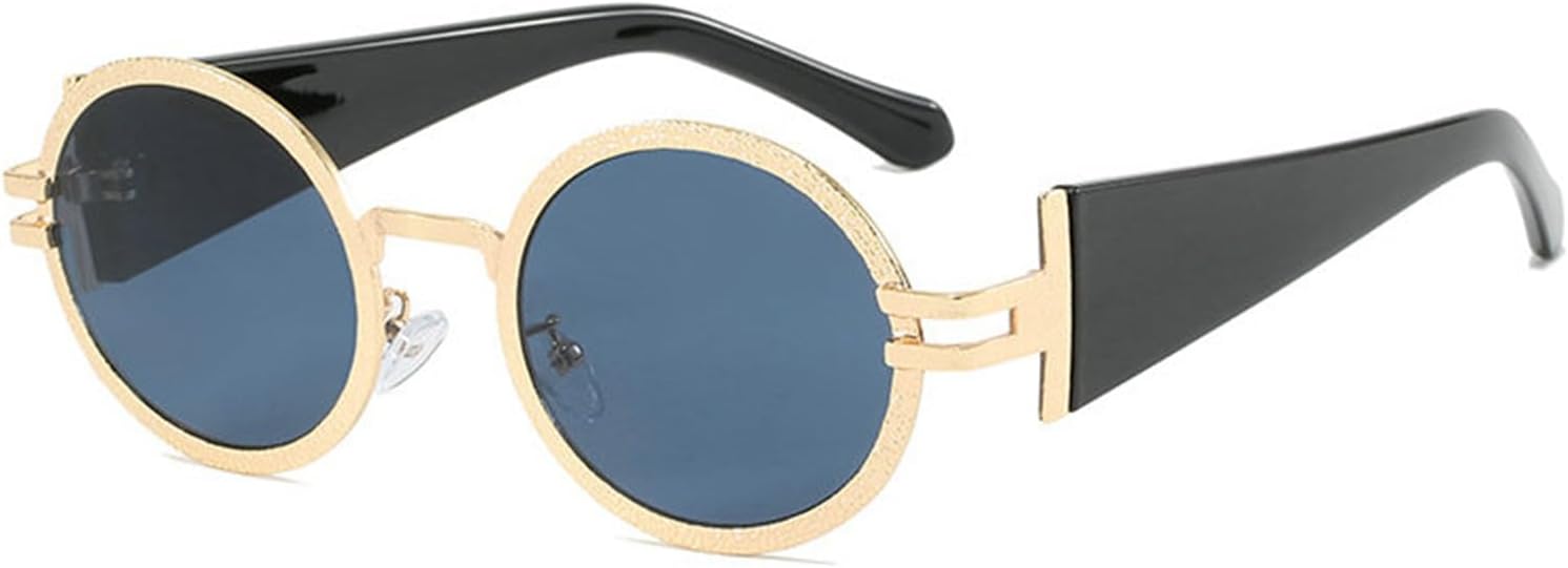 

Винтажные металлические овальные солнцезащитные очки Willochra для женщин, 2024 год, хип-хоп панк, градиентные элегантные солнцезащитные очки, сексуальные женские очки в стиле Y2K, Blue