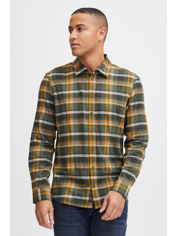 

Рубашка BLEND Langarmhemd Shirt 20716799 kariertes Langarmhemd, зеленый