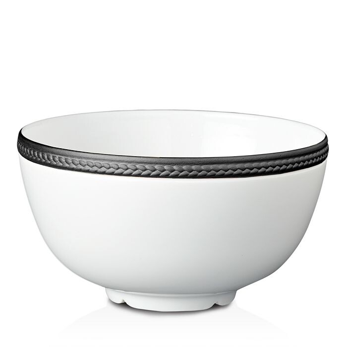 

L’Objet Плетеная шелковая миска для хлопьев черного цвета L'Objet, белый