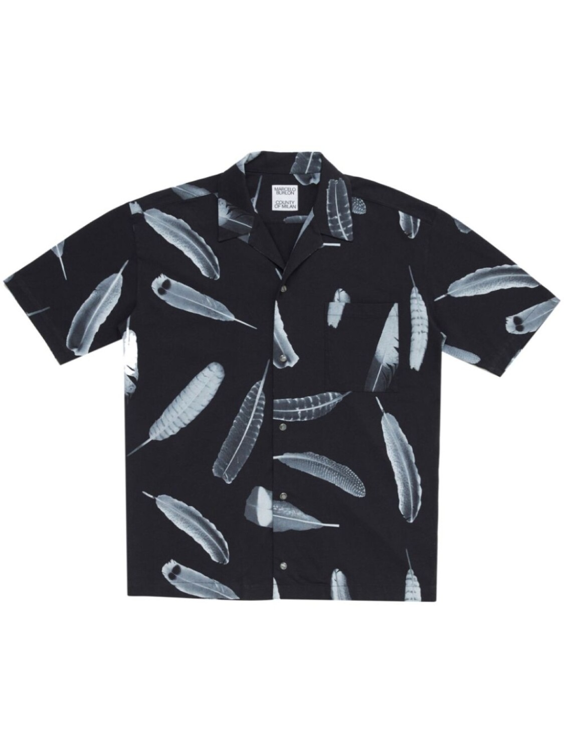 

Marcelo Burlon County of Milan рубашка с принтом Wind Feathers, черный