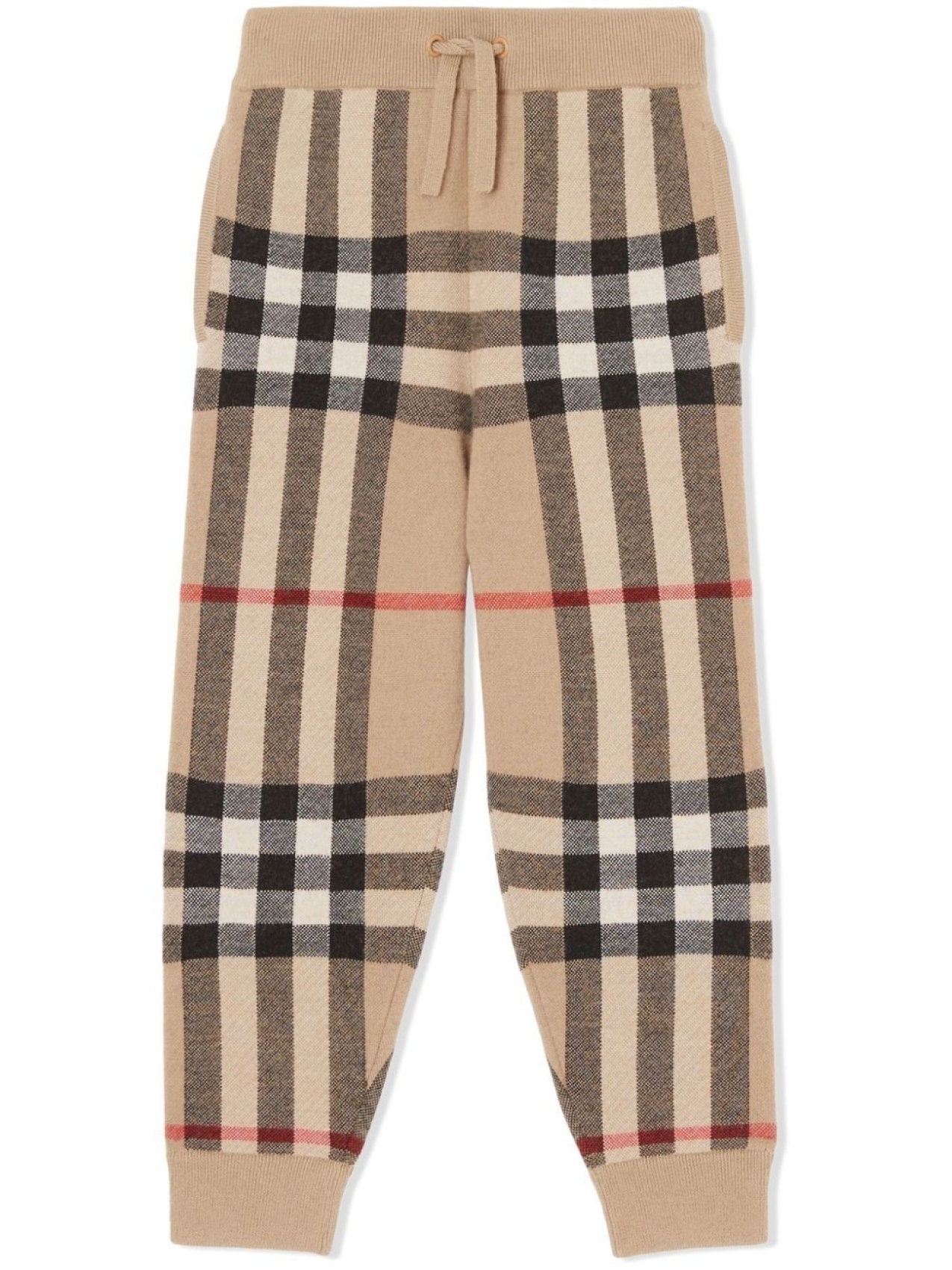 

Burberry Kids кашемировые джоггеры в клетку Vintage Check, нейтральный цвет