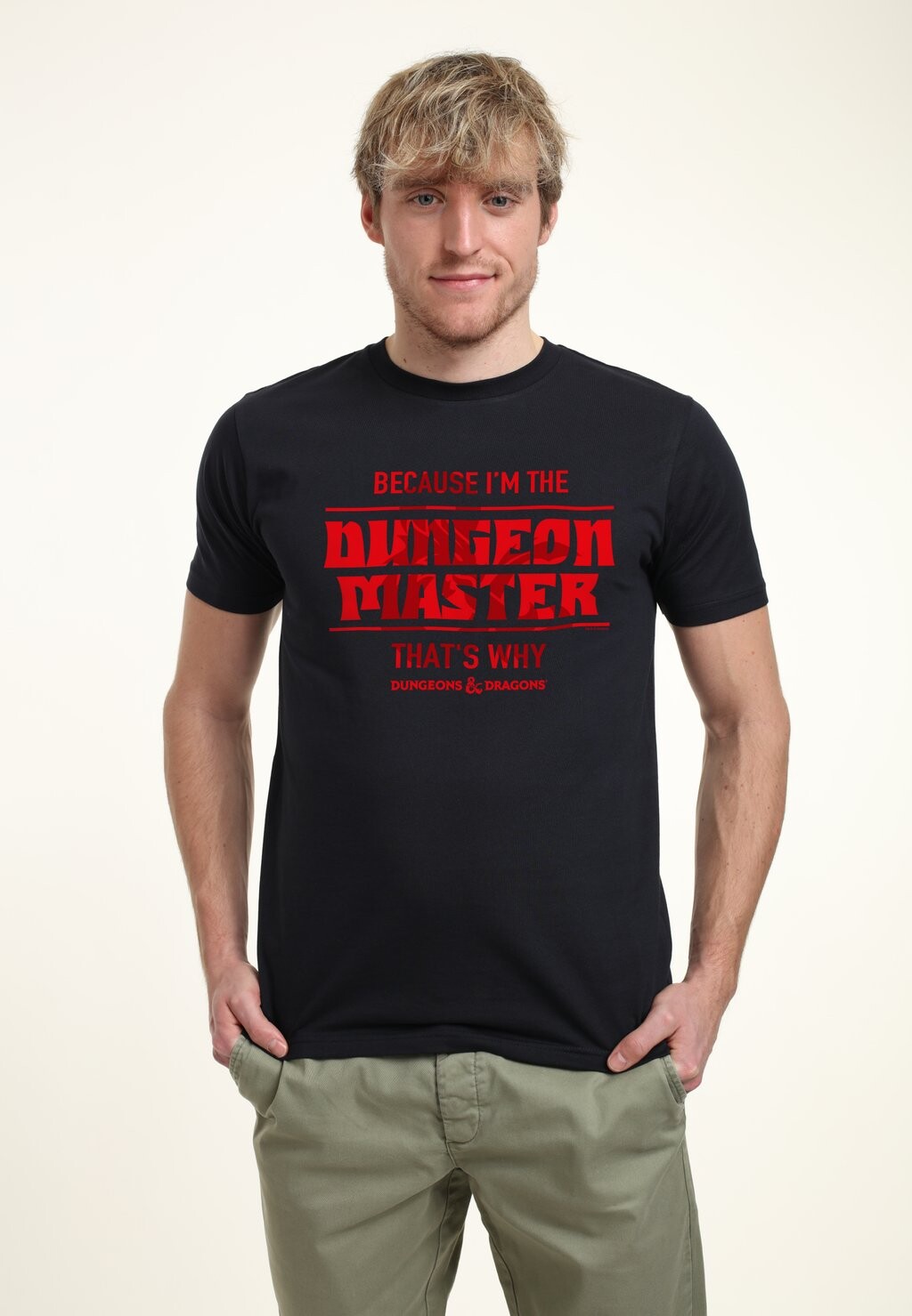 

Футболка с принтом DUNGEONS & DRAGONS BECAUSE DM Henry Tiger, темно-синий
