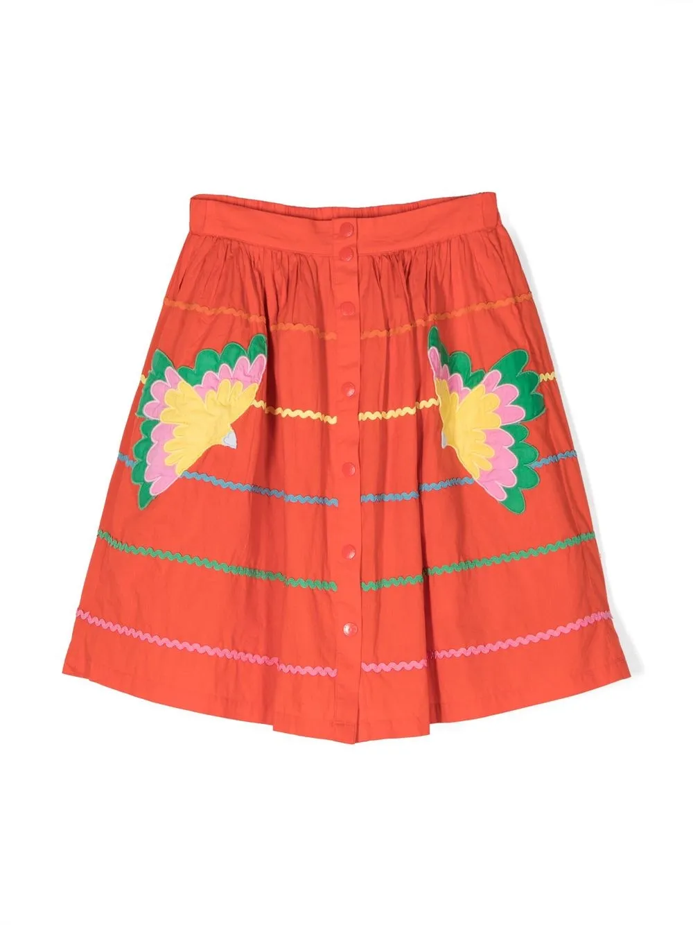 

Юбка с вышивкой Stella McCartney Kids, оранжевый
