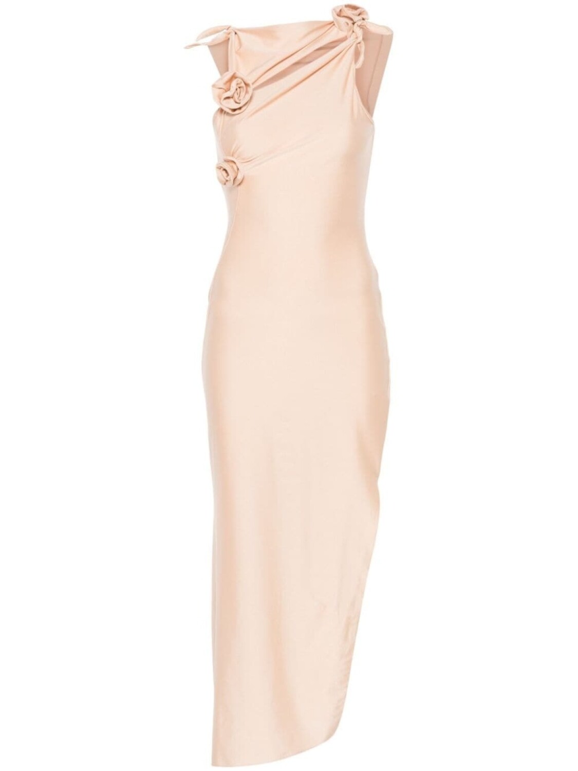 

Платье Coperni Asymmetric Flower, серый