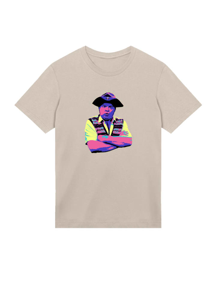 

Футболка TV Times Бенни Хилл в образе 1989 года в стиле поп-арт на песке F4NT4STIC