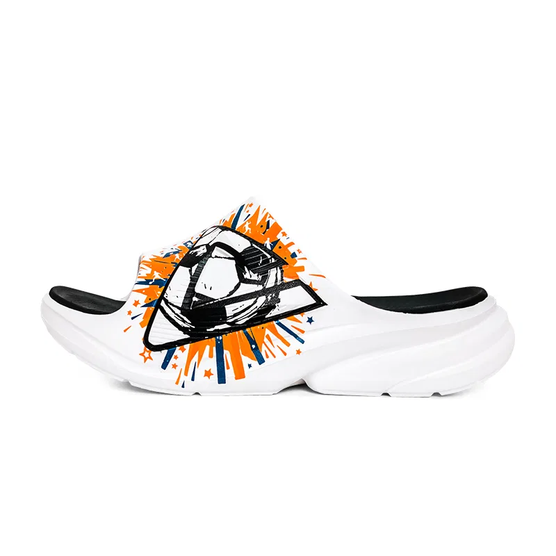 Шлепанцы с амортизацией PEAK All White/Black/Glossy Orange