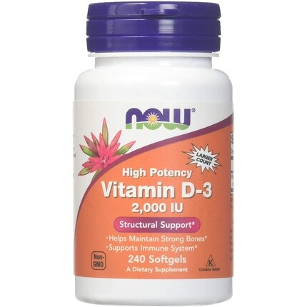 

Витамин D-3, 2000 МЕ, мягкие таблетки, 240 шт. Now Foods