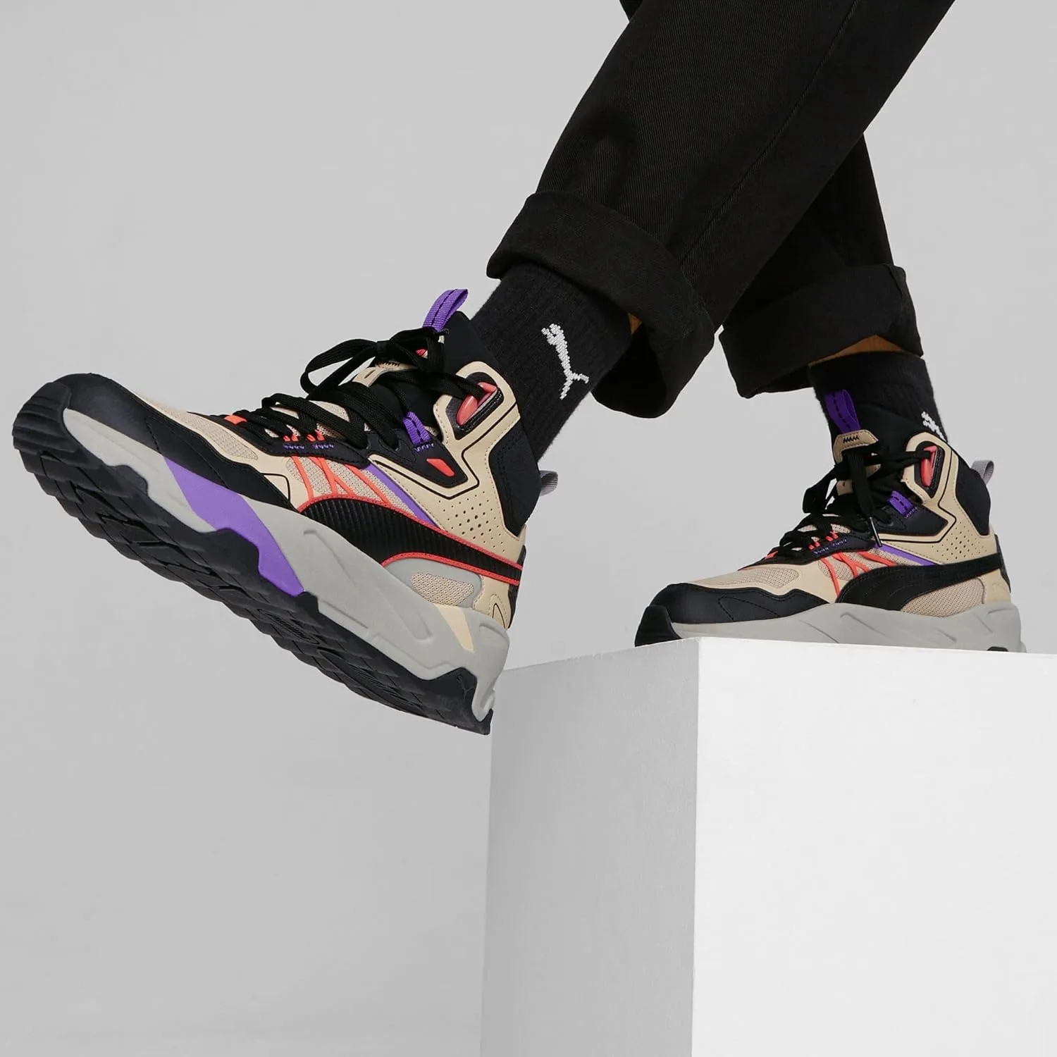 Унисекс кроссовки для легкой атлетики PUMA Trinity Mid Hybrid, черный — фото 3