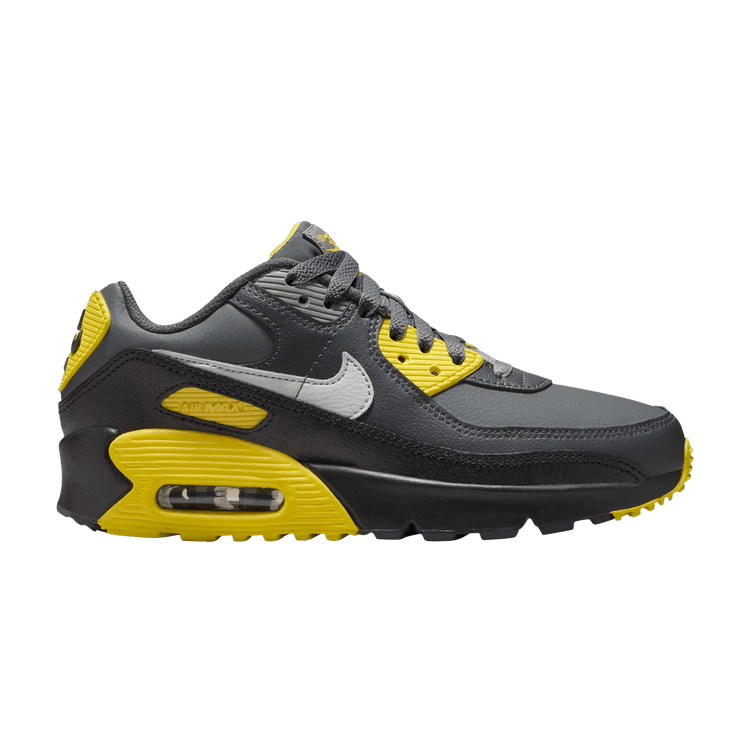 

Кроссовки Nike Air Max 90 Leather GS 'Smoke Grey Lightning', серый