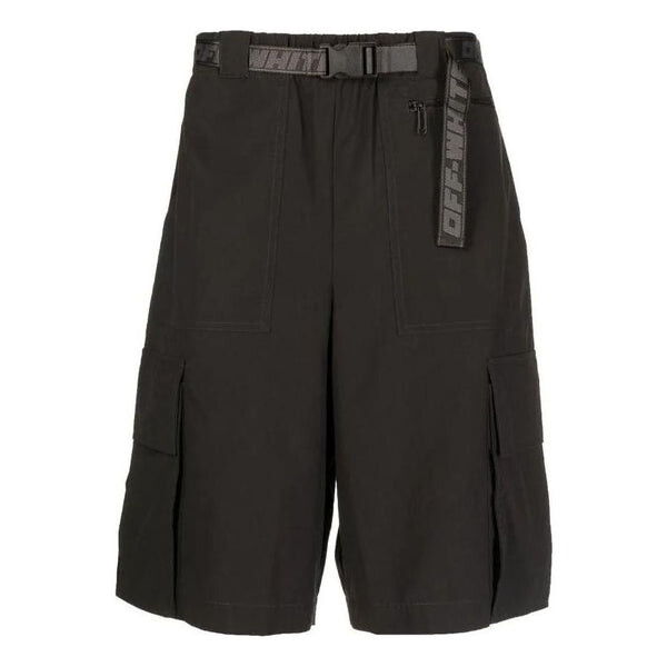 

Шорты ss22 industrial solid color belt casual shorts black Off-White, серый