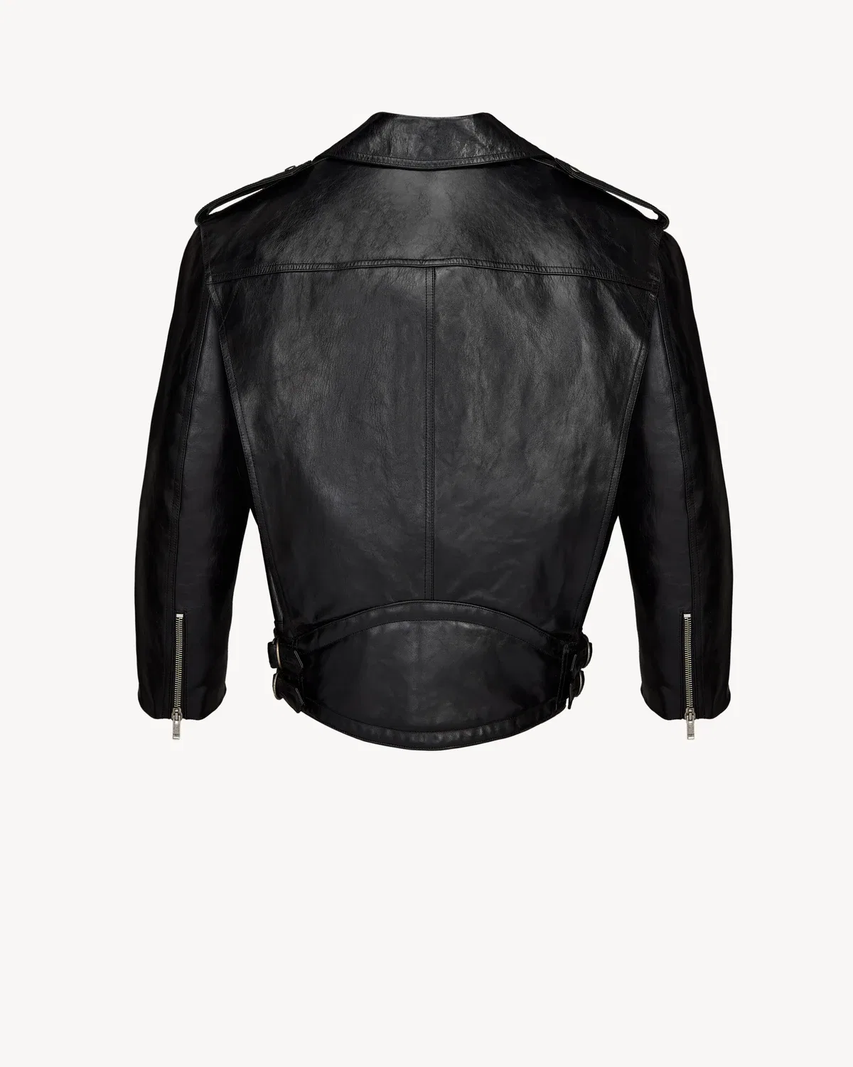 Косуха из зернистой кожи Saint Laurent, черный — фото 3