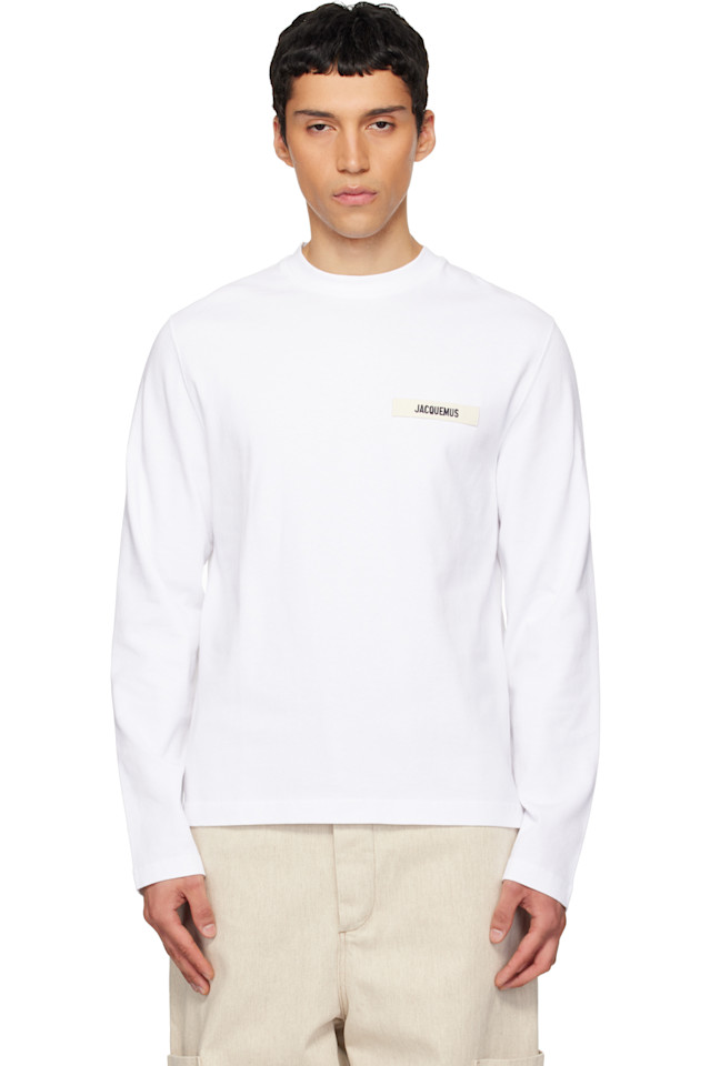 

Футболка с длинными рукавами из грогрена Jacquemus, белый