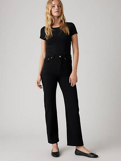 

Джинсы женские Ribcage Straight Ankle Levi's, цвет Black Sprout