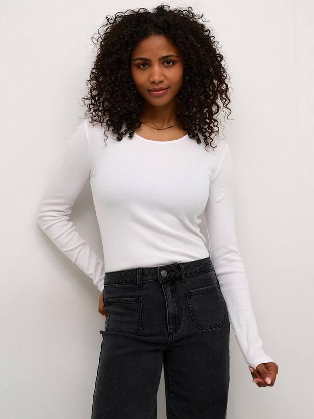 

Футболка Carna с длинными рукавами Slim Fit KAFFE, Optical White