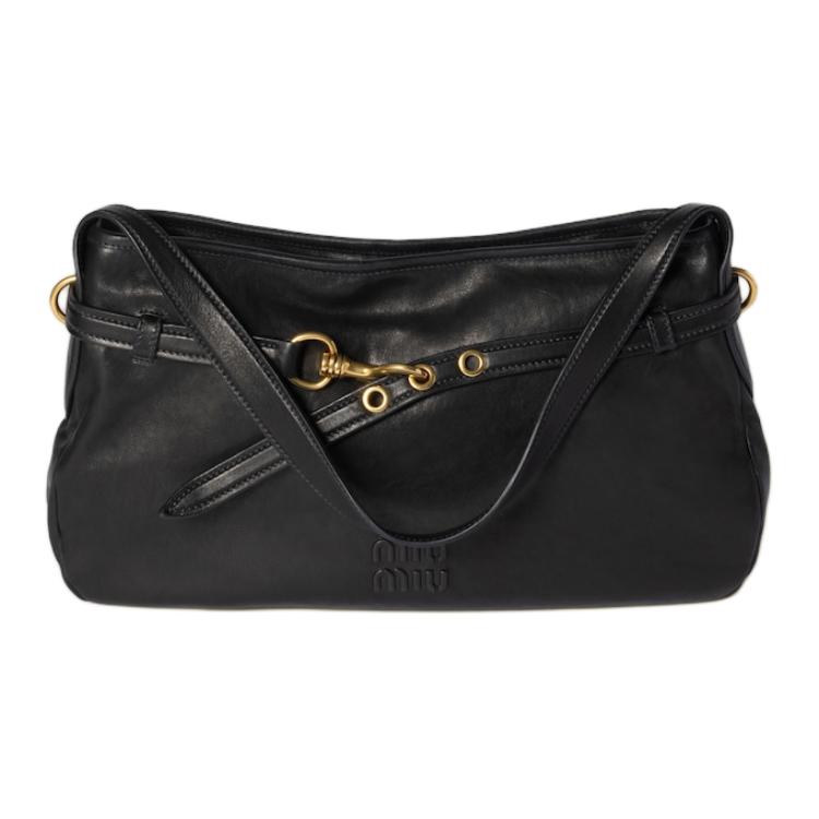 

MIU MIU Кожаная сумка через плечо средний размер женская черная