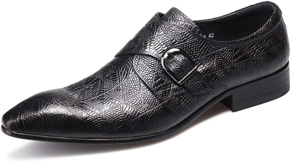 

Мужские монашеские туфли, деловые кожаные туфли, праздничные свадебные туфли с одним ремешком и заостренным носком, красные - 38/UK 5.5/US 6.5 Monk