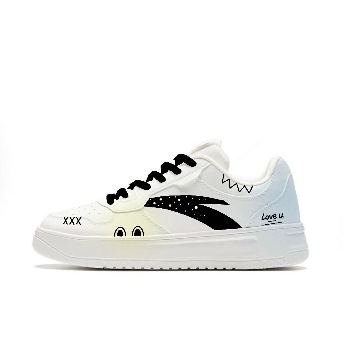 

Удобные низкие скейтбордные кроссовки унисекс с противоскользящей амортизацией Anta, белый