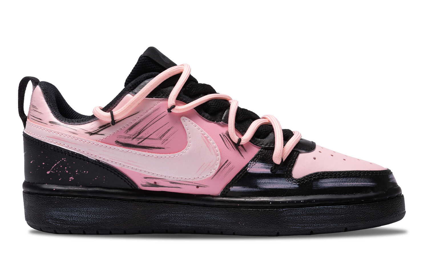 

Кроссовки Nike Court Borough Skateboard Shoes Women's Low-Top Black, розовый