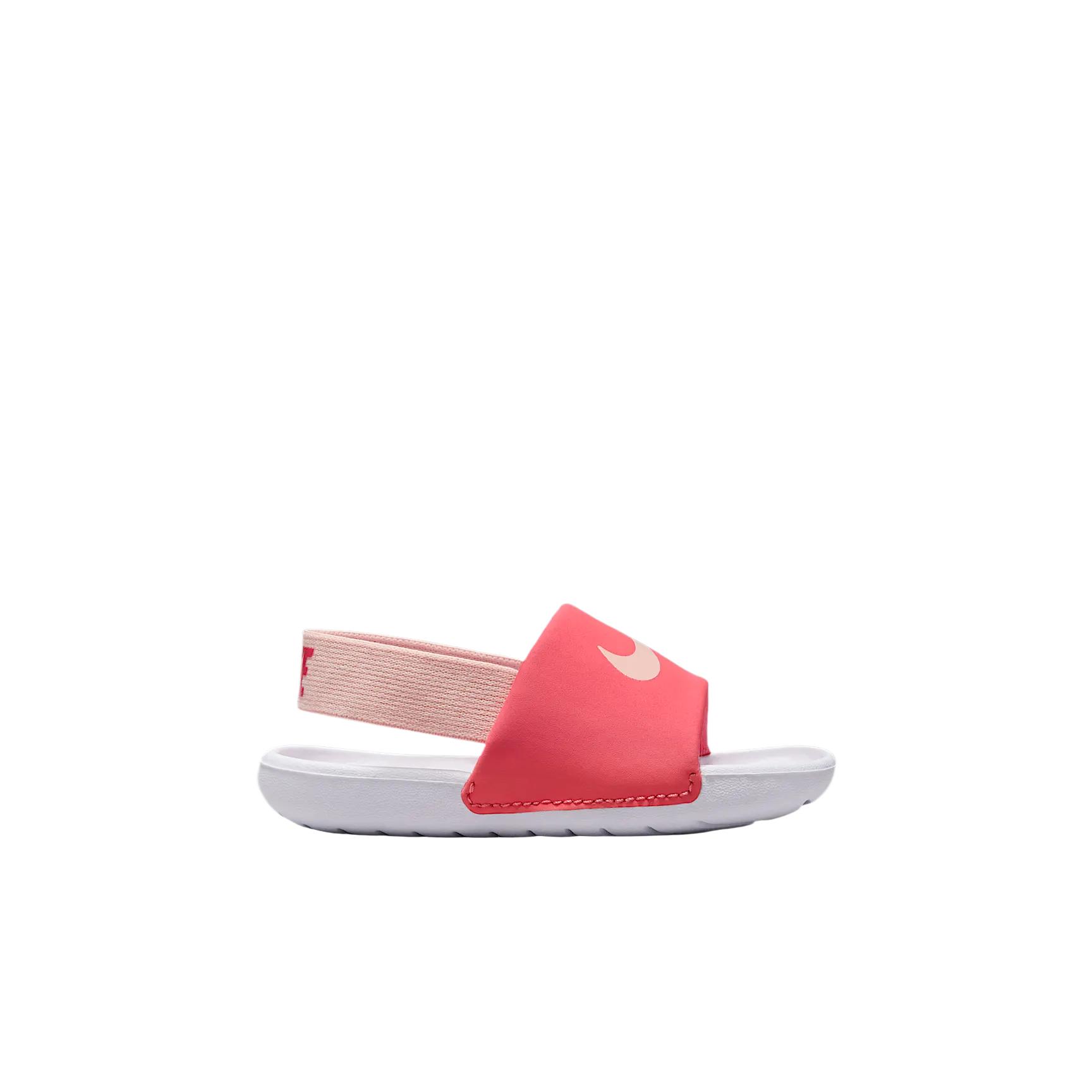 Nike Kawaslide устойчивые к истиранию амортизаторы низкие детские ботинки pink/white для малышей — фото 2