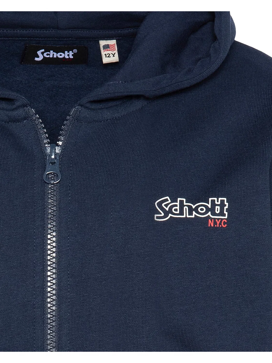 Толстовка Schott Nyc синего цвета — фото 2