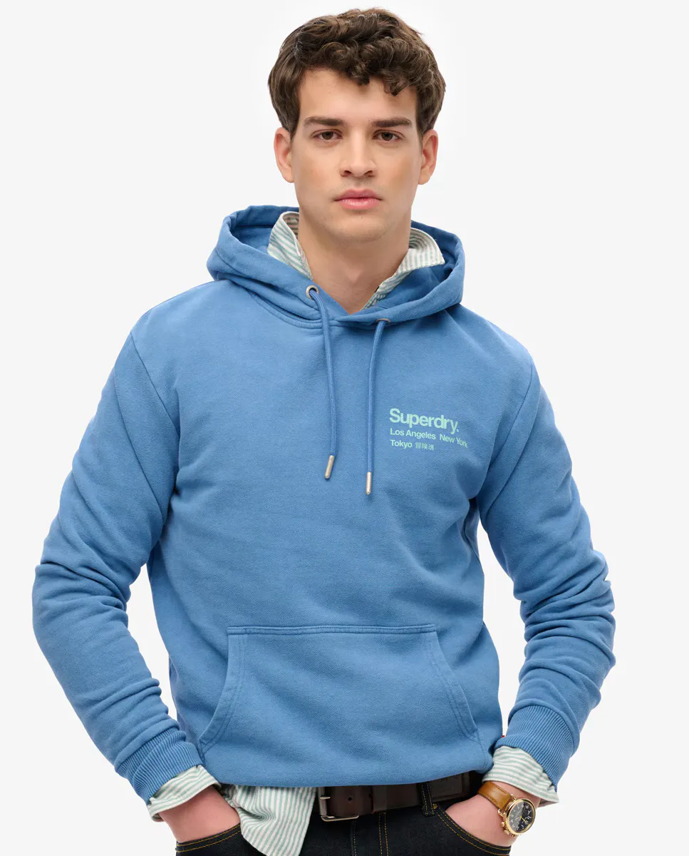 

Мужская толстовка с капюшоном Core Logo City Superdry, синий